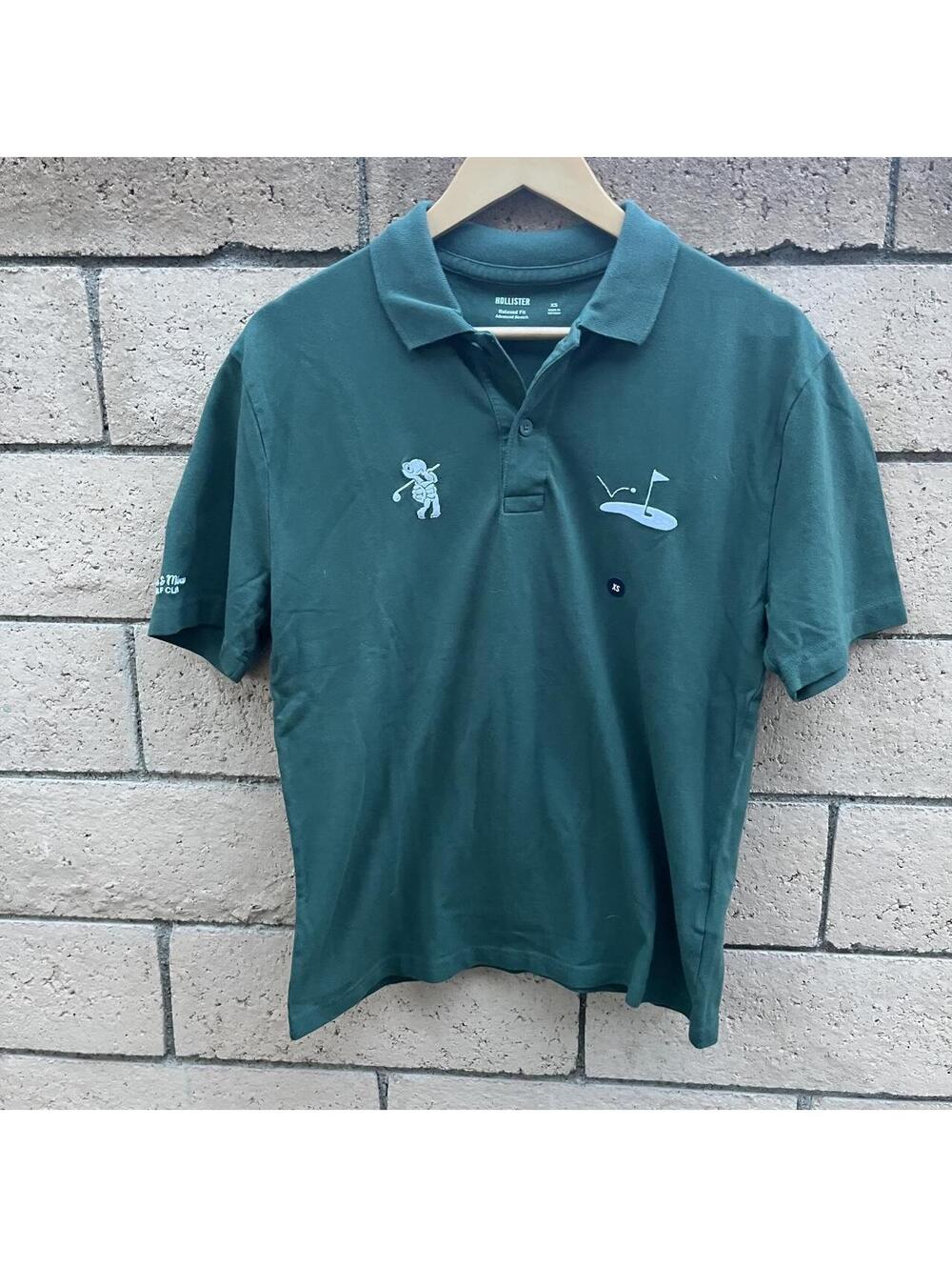 Y2K Hollister green golf polo | size XS